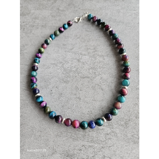 Naszyjnik z kamieni kociego oka